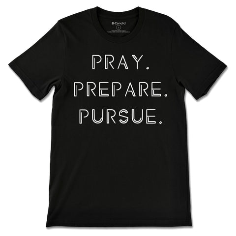 Pray Prepare Pursue Tee - Black